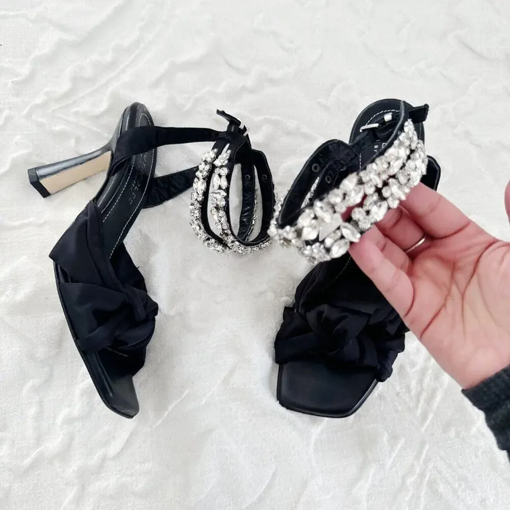 Beautiisoles Callie Silk Satin Sandal Size 7